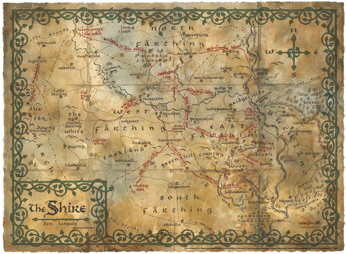 Art Print - Map Of The Shire - Art Print - Map Of The Shire - Collectibles