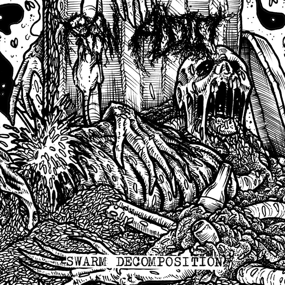 the album cover for Raw Addict - Swarm Decomposition