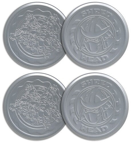 Tmnt Set Of 4 Embossed Metal Coasters - Tmnt Set Of 4 Embossed Metal Coasters - Collectibles