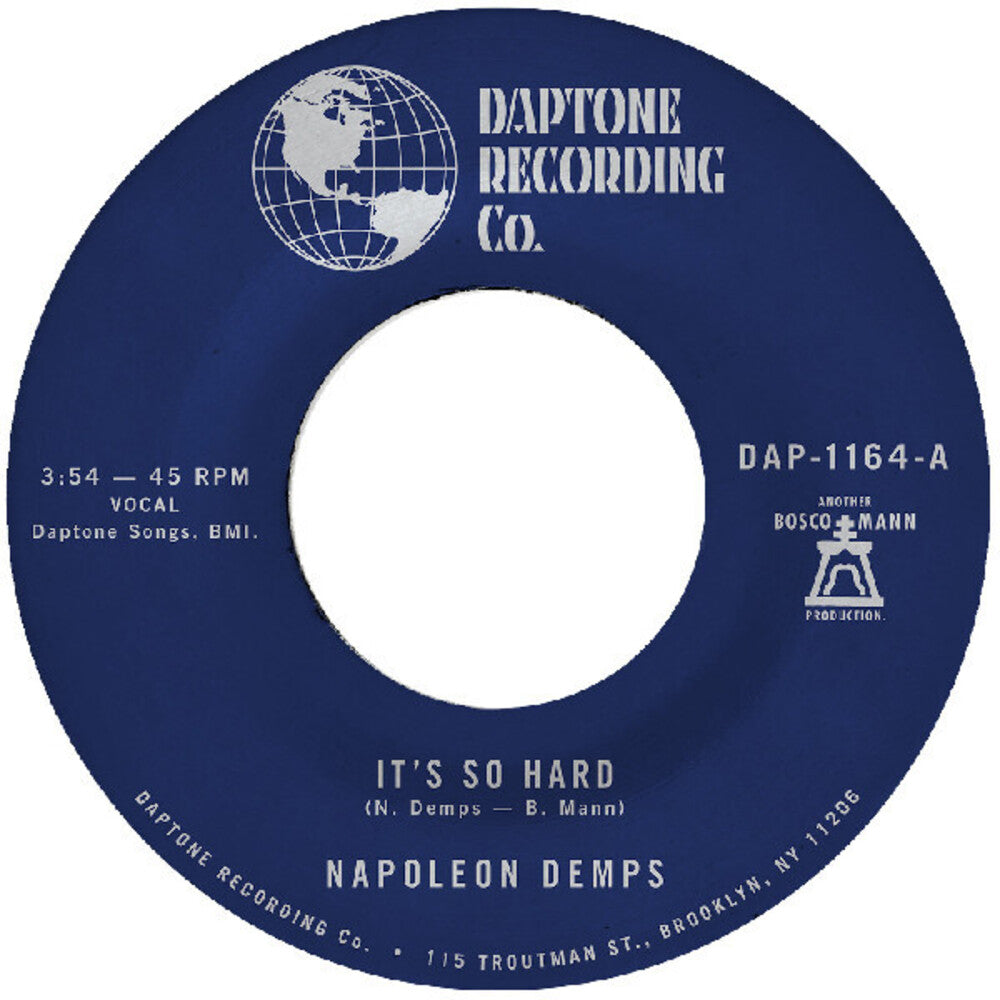 the album cover for Napoleon Demps - It's So Hard B/W It's So Hard (Part Two)
