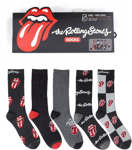Perri's The Rolling Stones Crew Socks 5 Pack Gift Box - Apparel