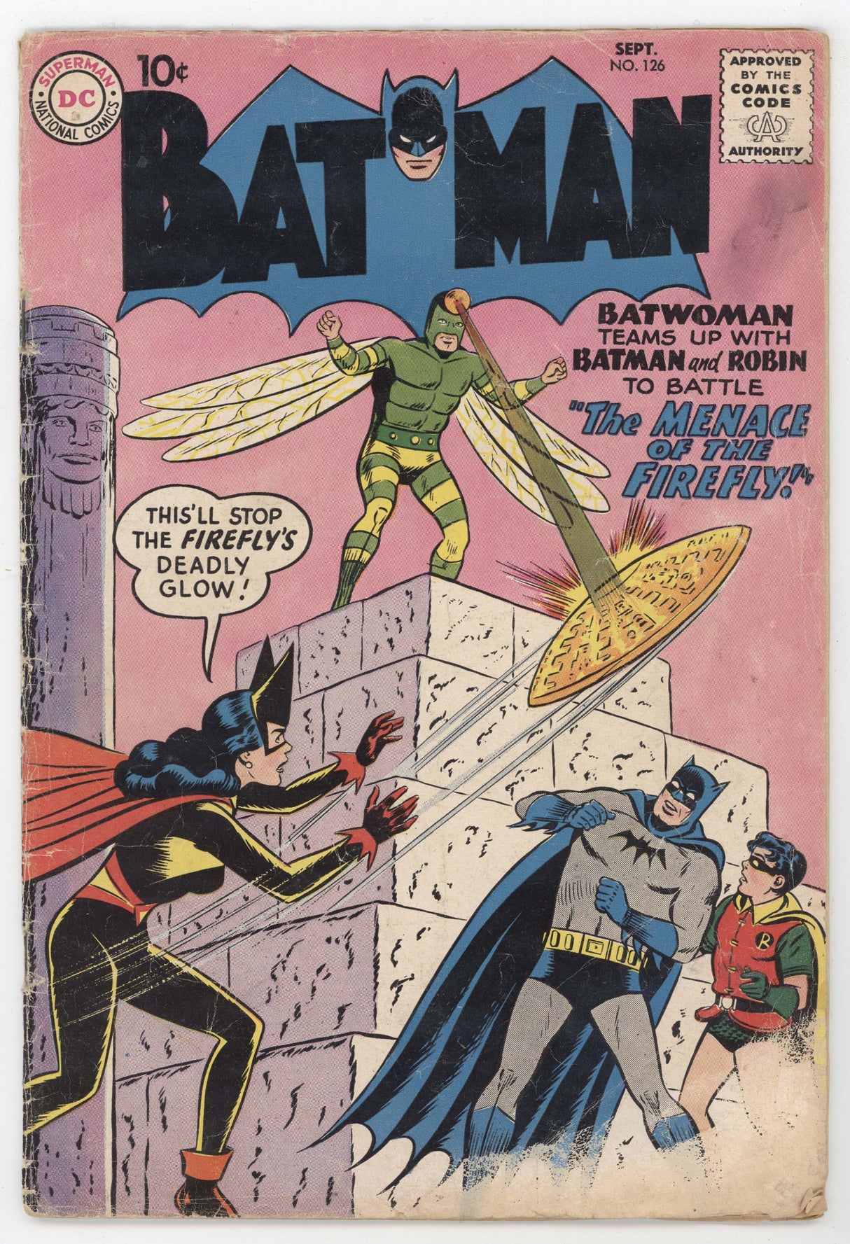 Batman 126 DC 1959 GD Curt Swan Bill Finger Robin Batwoman Firefly