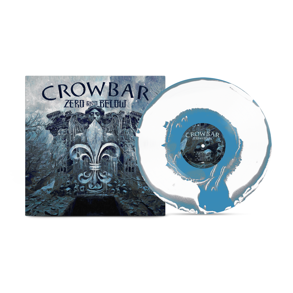 Crowbar - Zero And Below Aside Bside Sky Blue, Grey & White Vinyl