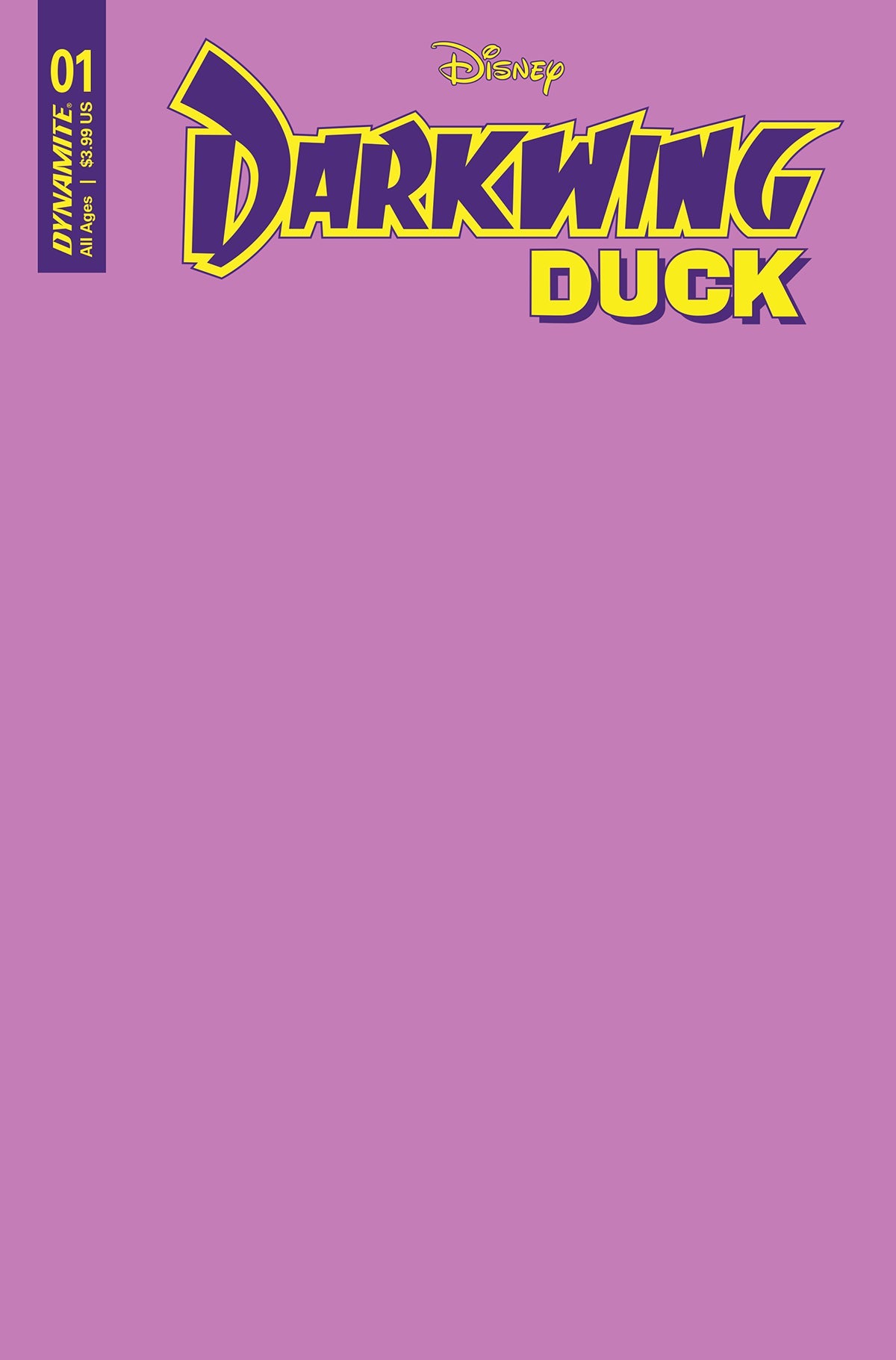 Darkwing Duck #1 F Blank Authentix Variant (01/25/2023) Dynamite
