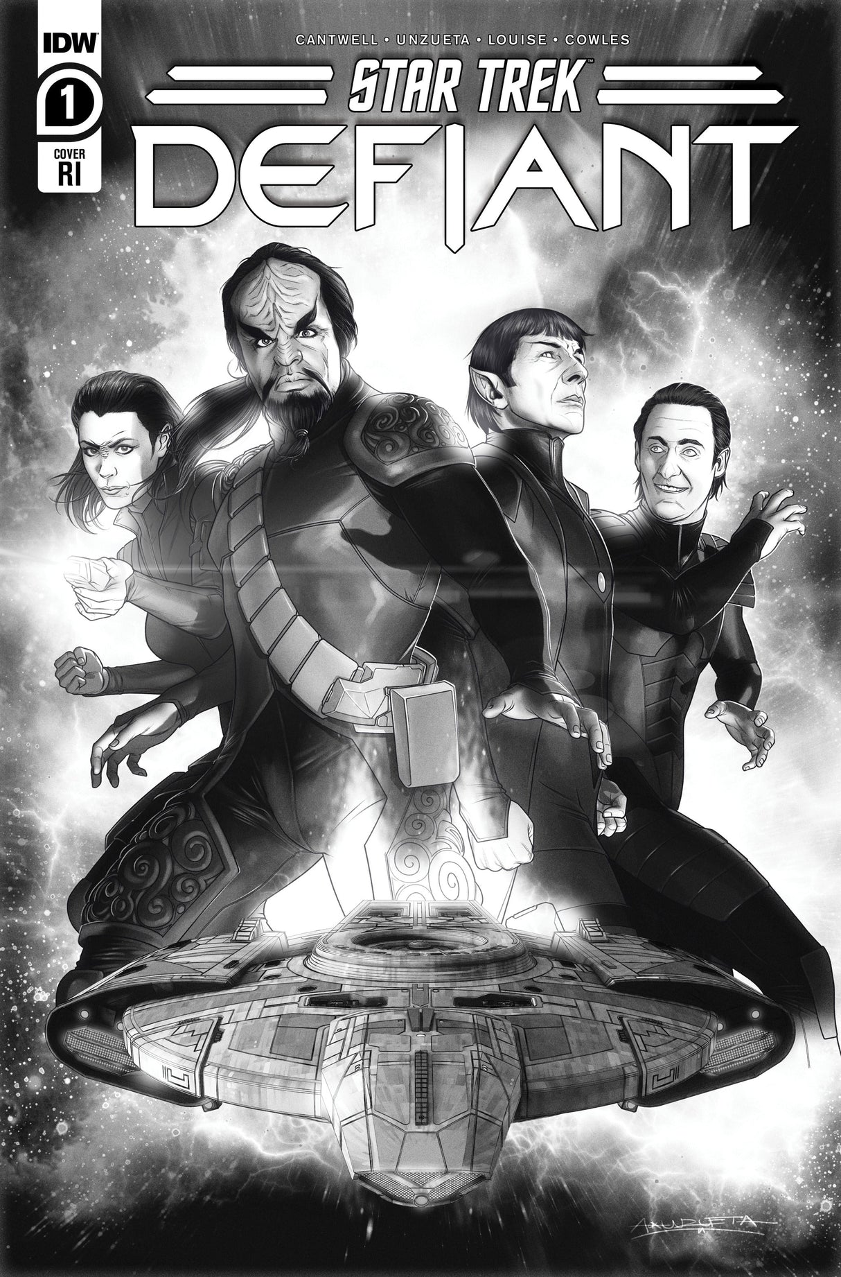 Star Trek Defiant #1 G 1:25 Angel Unzueta BW (03/15/2023) Idw