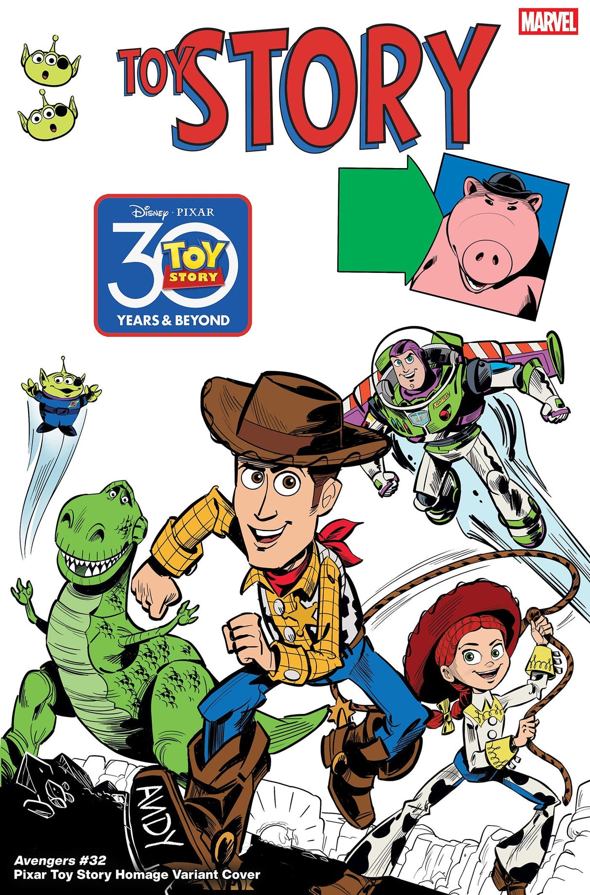 Avengers #32 C Marco Forcelloni Pixar Toy Story Homage Variant (11/05/2025) Marvel