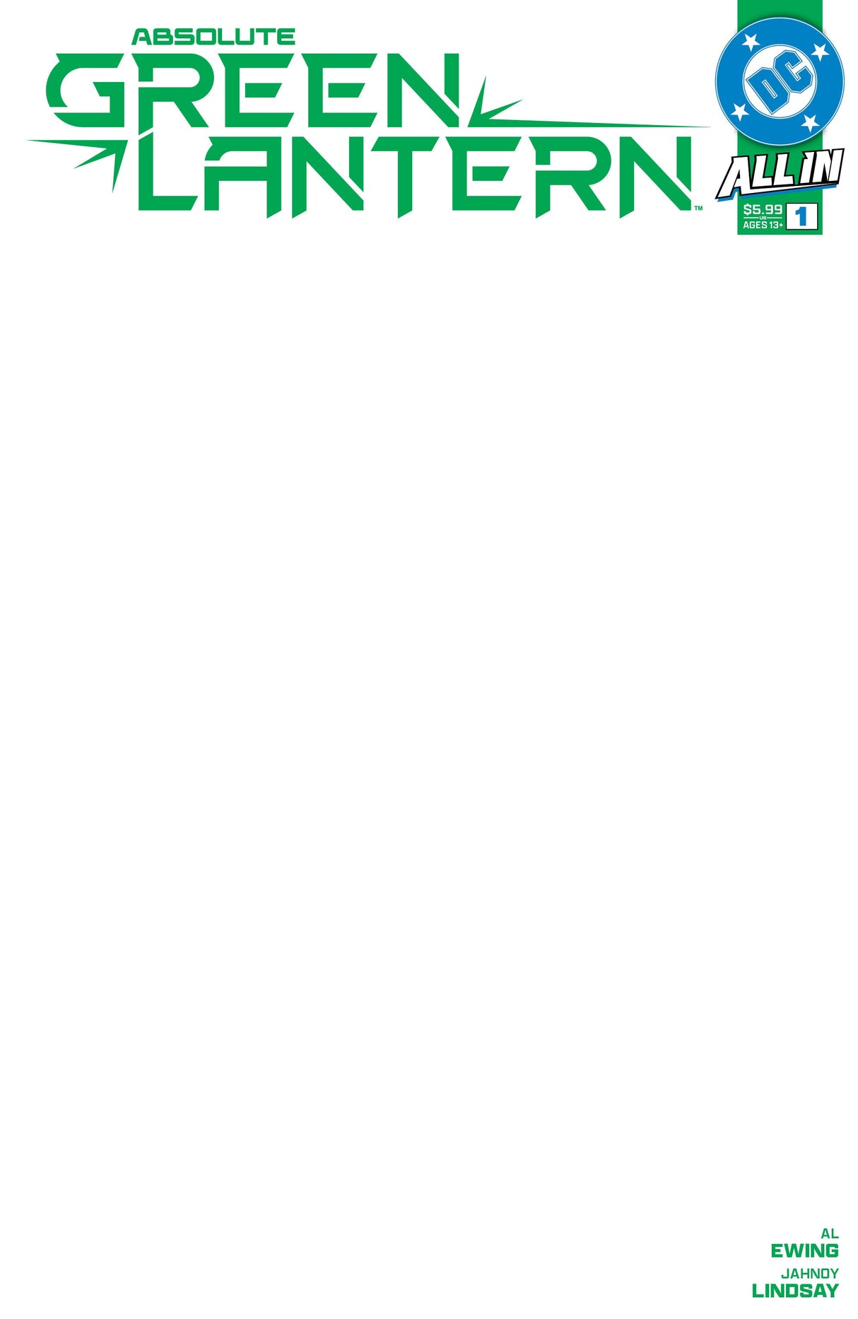 Absolute Green Lantern #1 H Blank Variant (04/02/2025) Dc