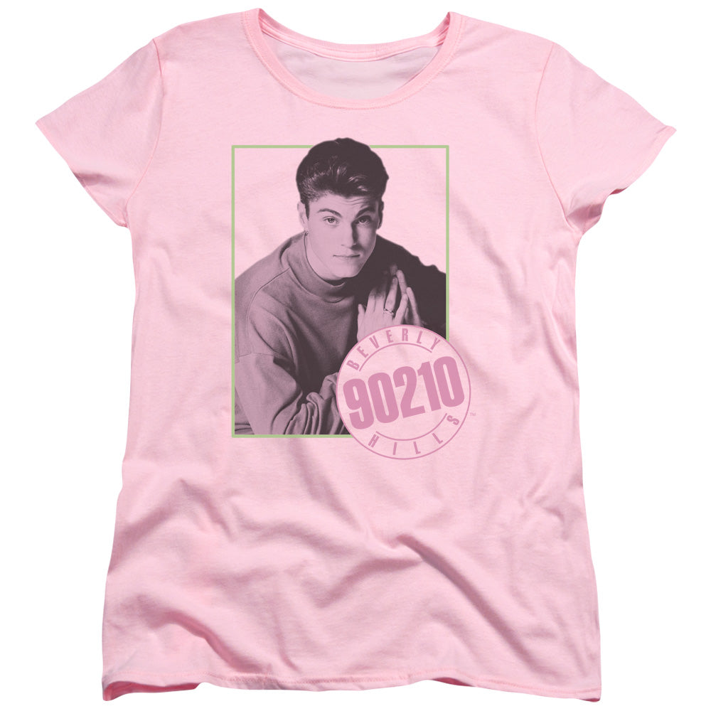 90210 David Womens T Shirt Pink Officially Licensed
