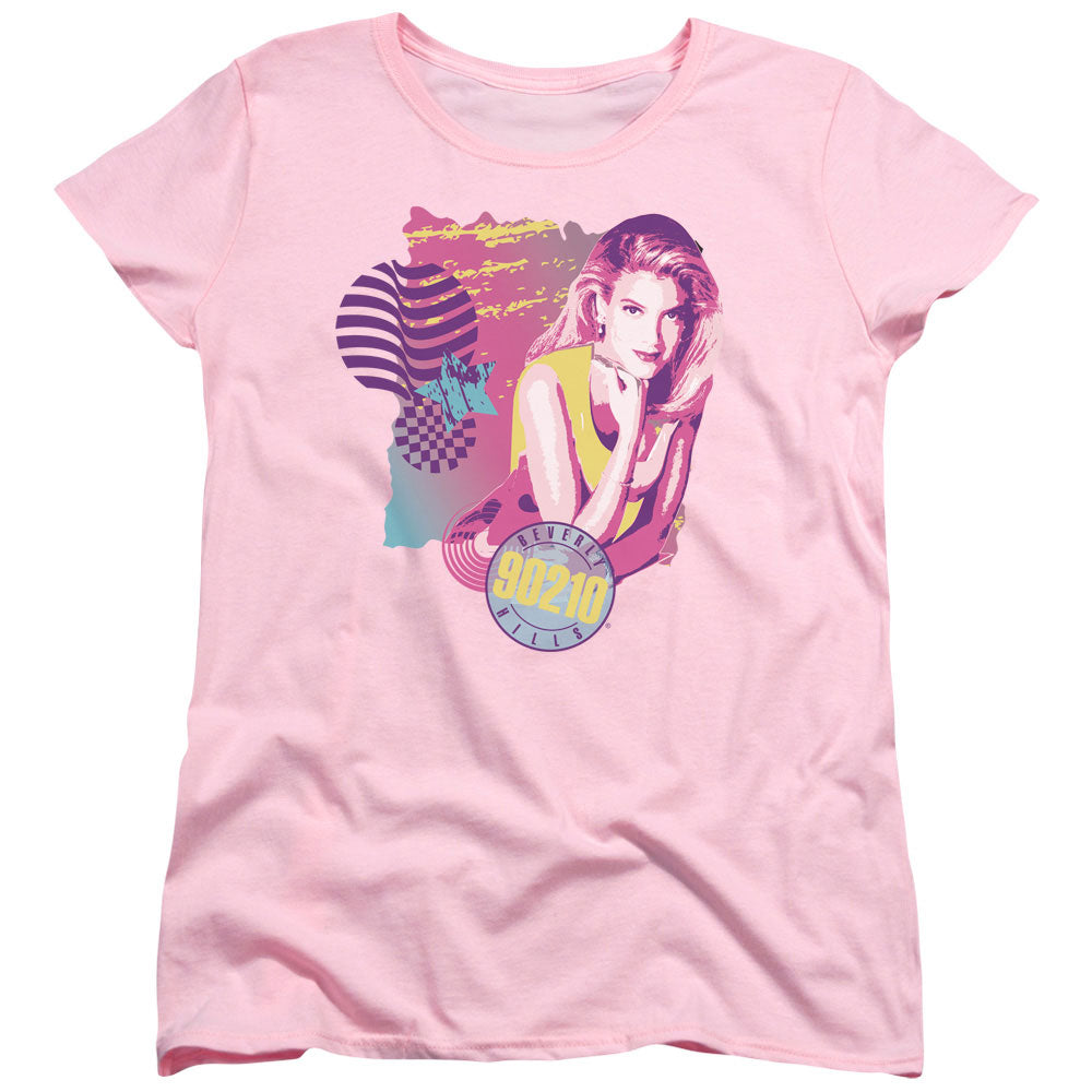 90210 Donna Womens T Shirt Pink Officially Licensed