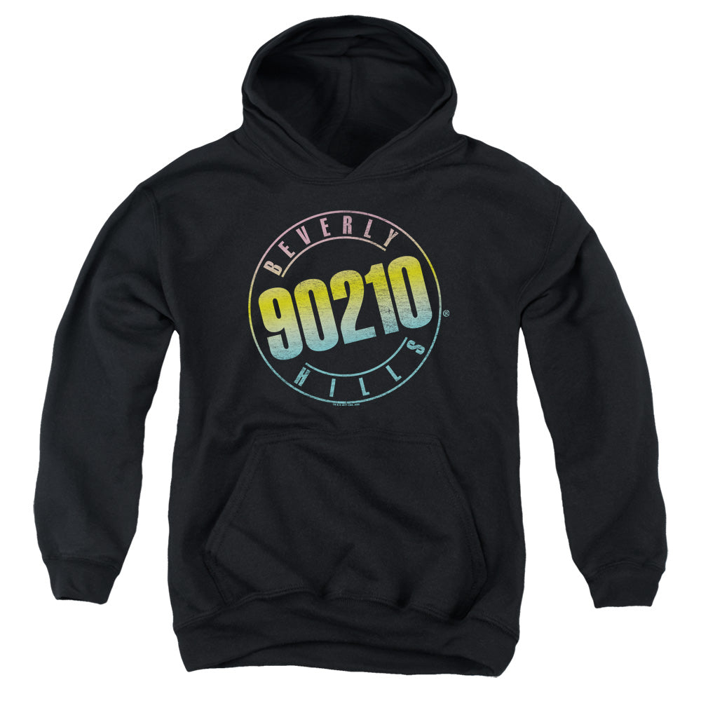 90210 Color Blend Logo Kids Youth Hoodie Black Officially Licensed