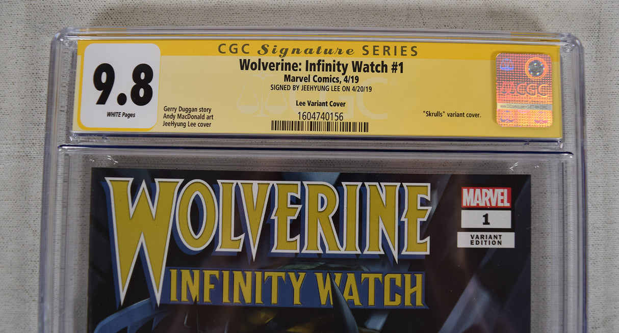 Wolverine Infinity Watch 1 Marvel CGC SS 9.8 Jeehyung Lee Signed Variant