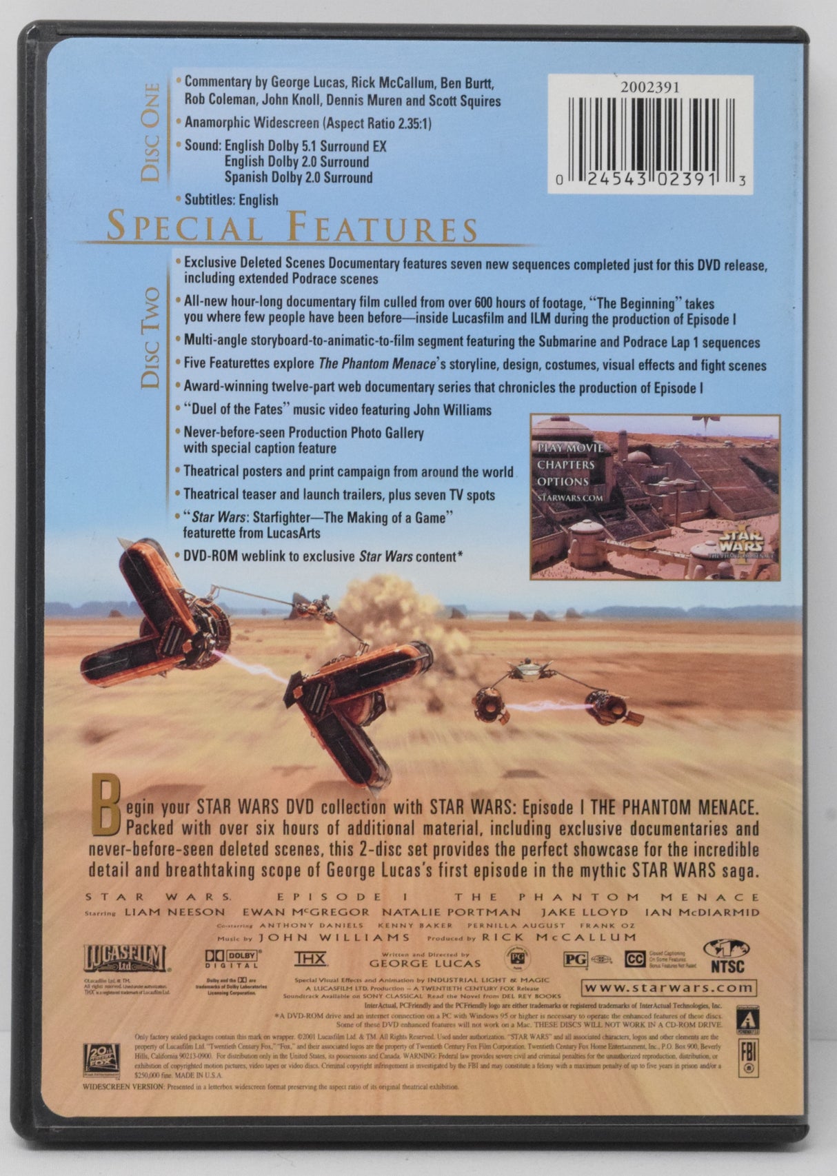Star Wars The Phantom Menace DVD