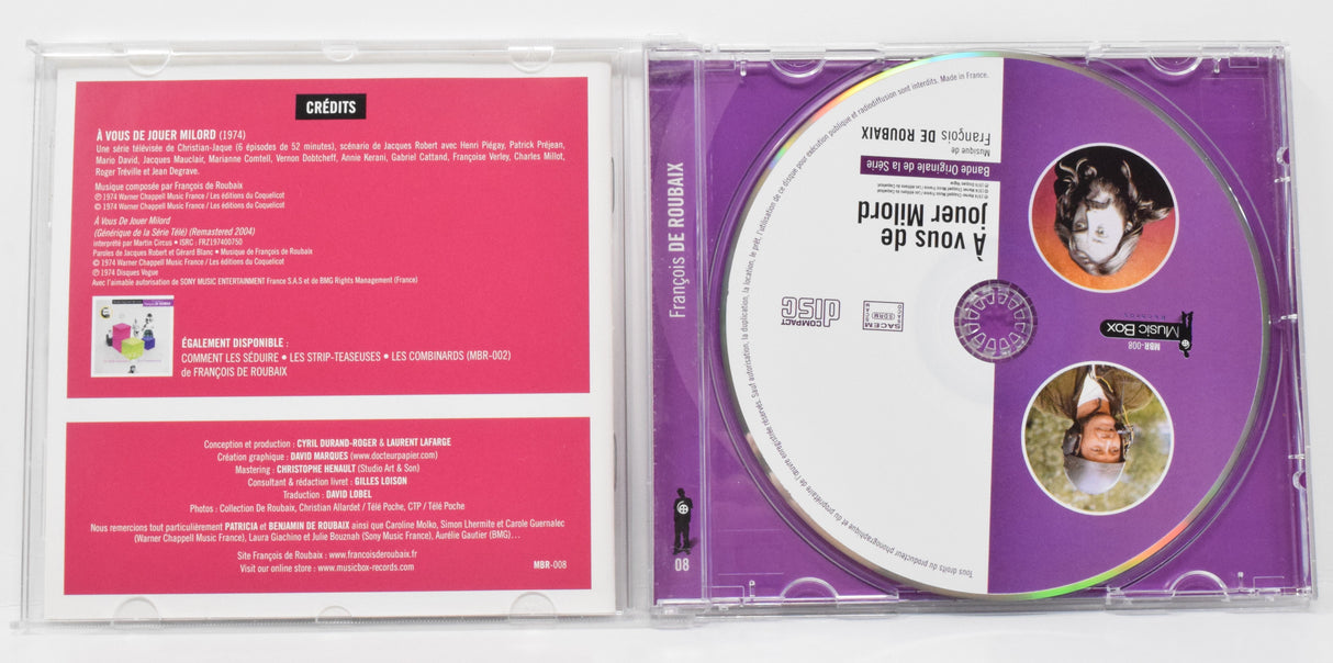 A Vous De Jouer Milord Soundtrack CD Francois De Roubaix