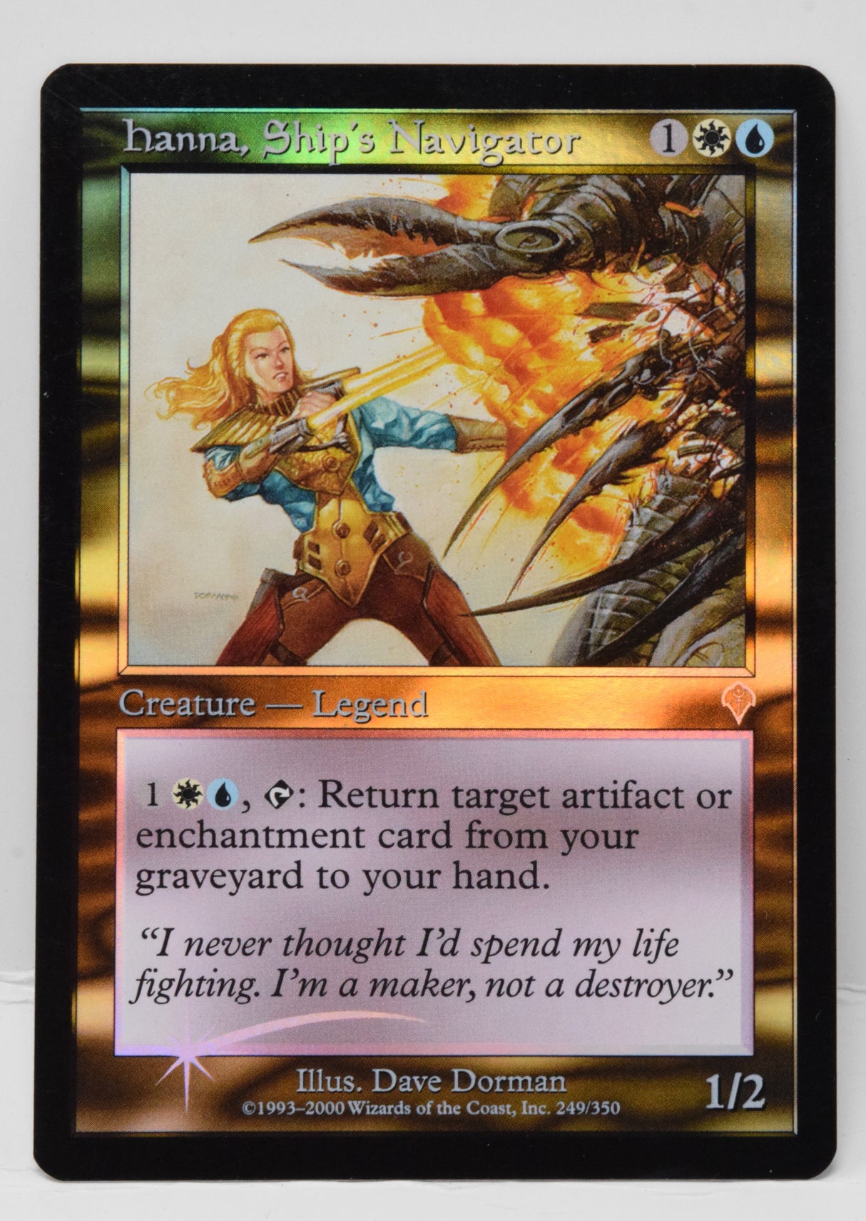 Magic The Gathering MTG Card Hanna Ships Navigator Foil Invasion Rare MP