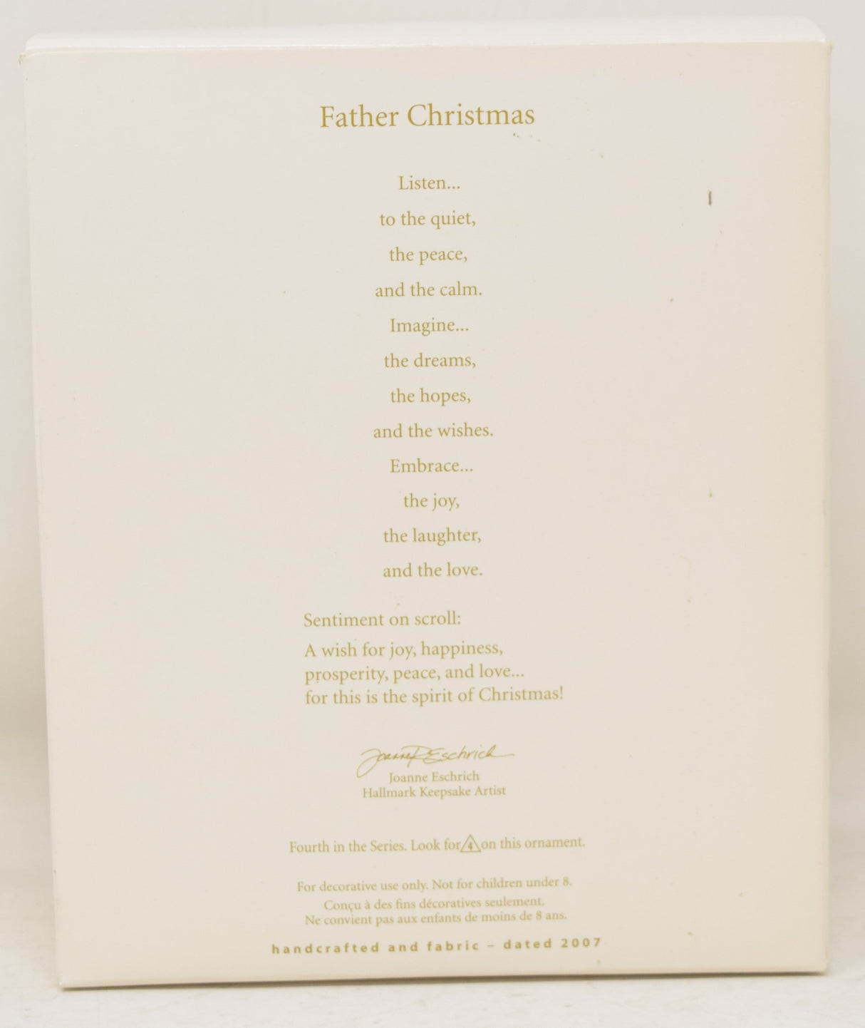 Hallmark Keepsake Ornament Father Christmas Collectors Tree 2007 NIB