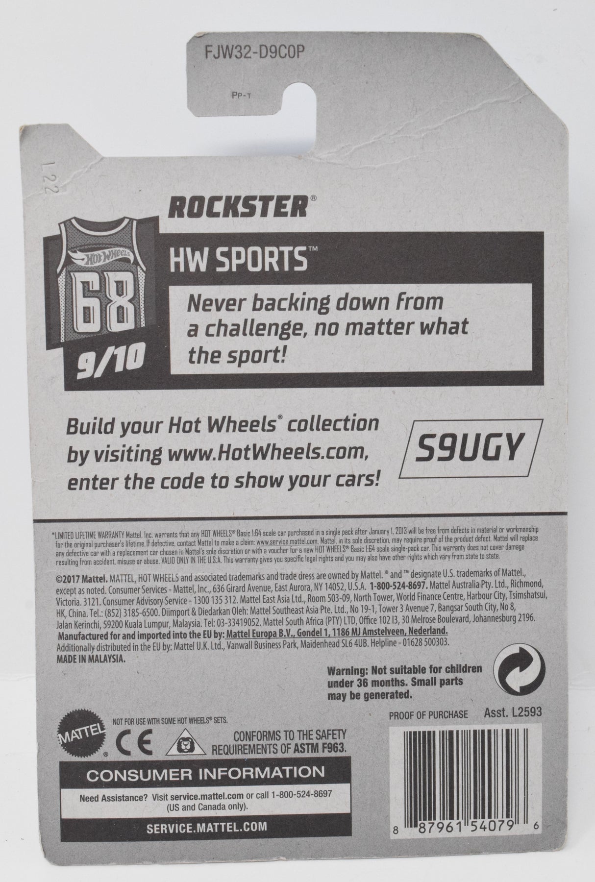 Hot Wheels Rockster HW Sports Ski Team Diecast Car 50 Years 9/10 323 New