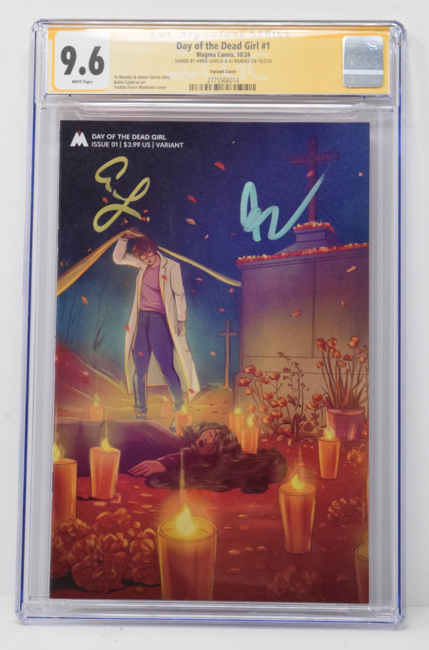 Day Of The Dead Girl #1 B Magma Yasmin Flores Montanez CGC SS 9.6 SIGNED AJ Mendez Aimee Garcia