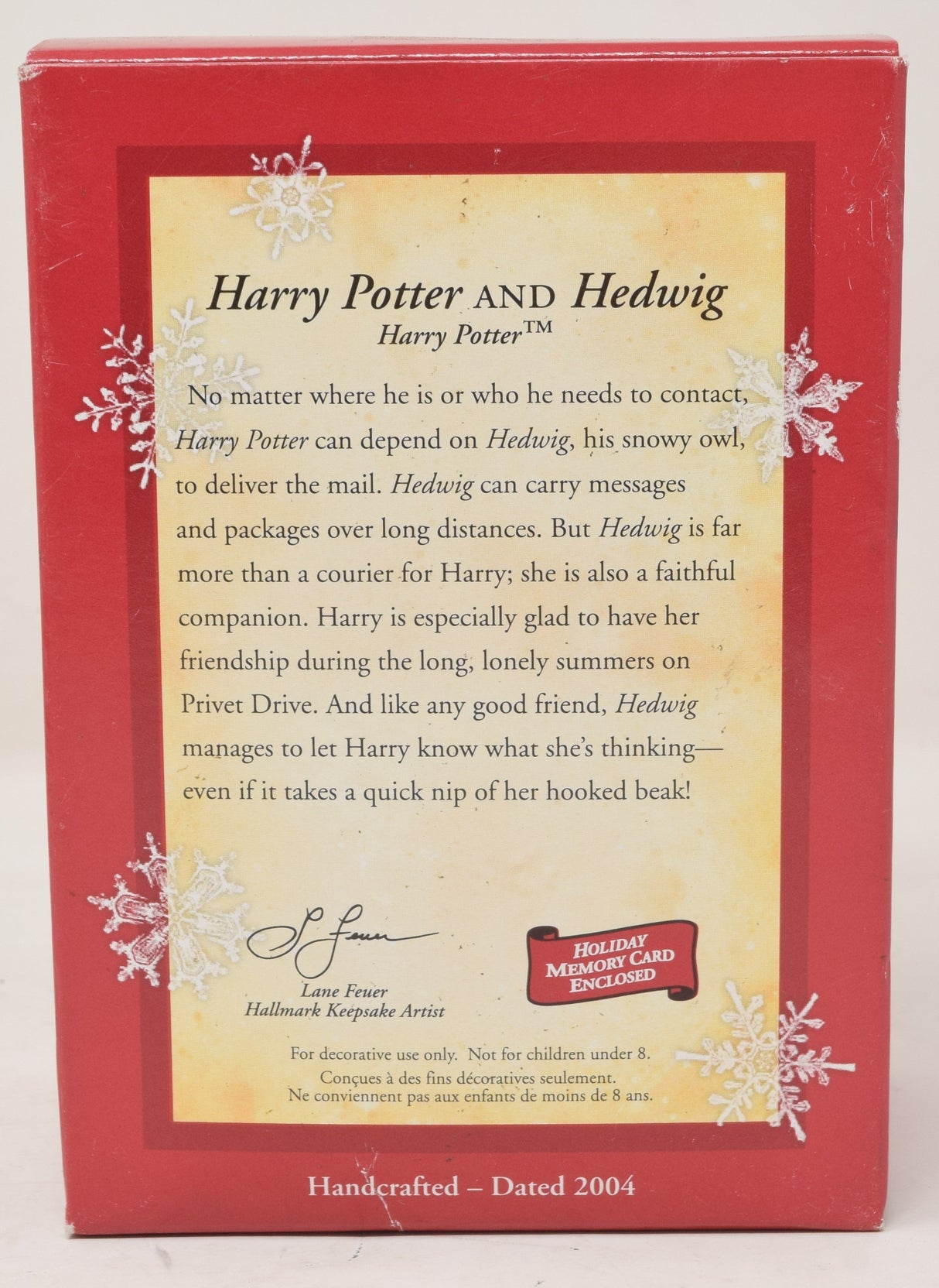 Hallmark Keepsake Ornament Harry Potter Hedwig Christmas Tree 2004 NIB