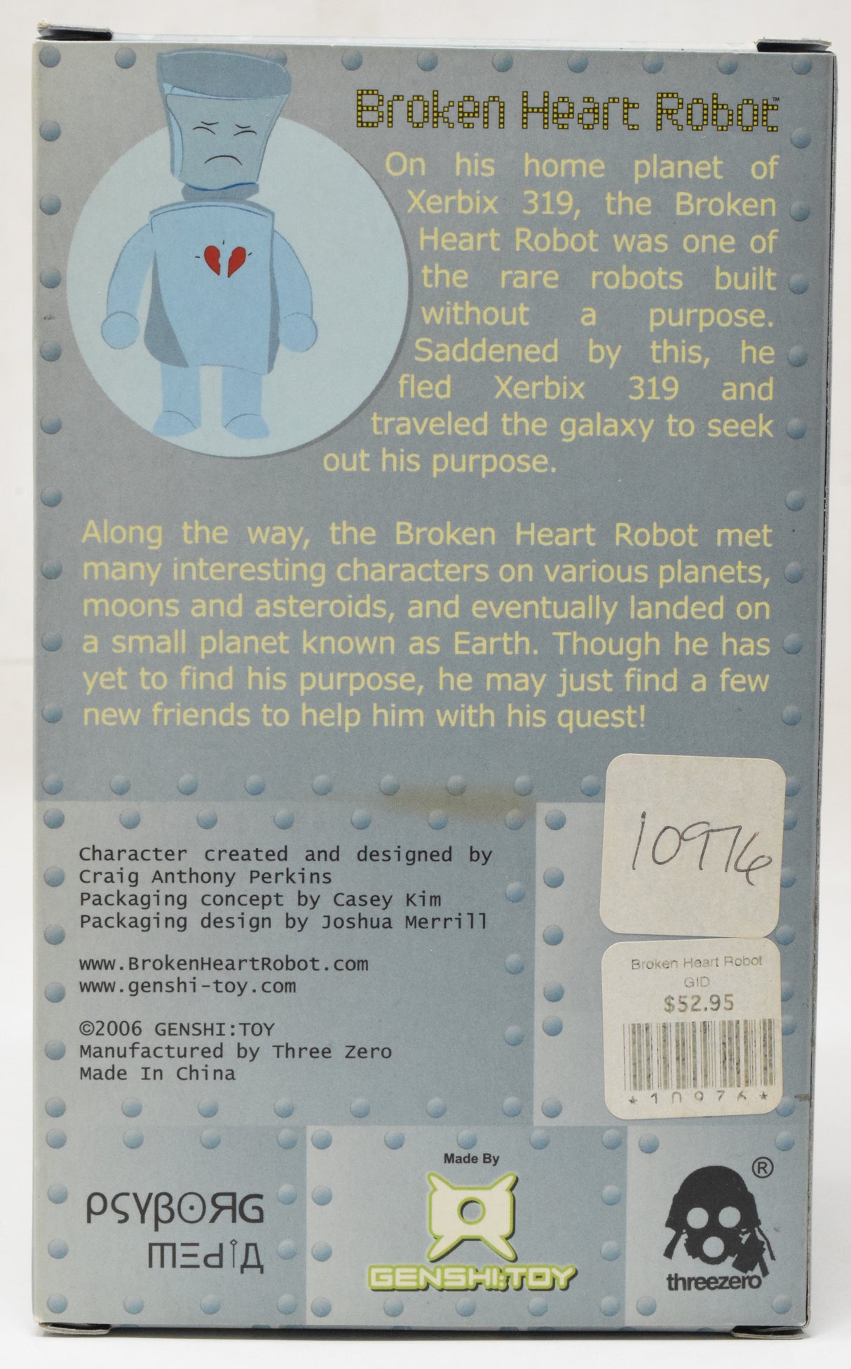 Broken Heart Robot Threezero Genshi Figure Signed Craig Anthony Perkins