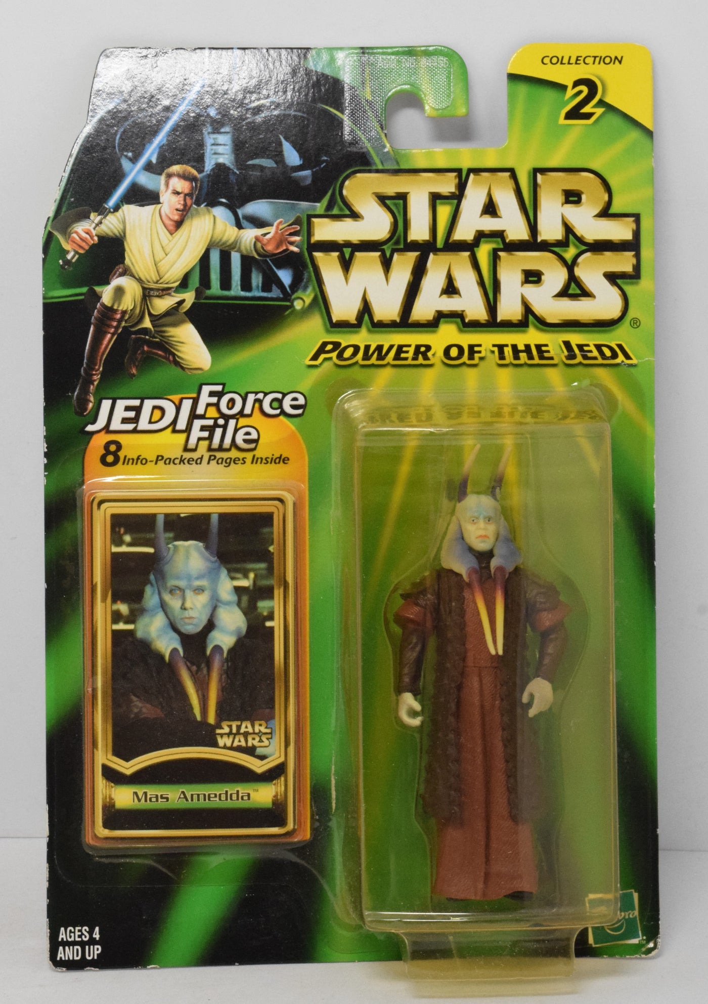 Hasbro Star Wars Power Mas Amedda of the Jedi Force File Collection 2 2000 New