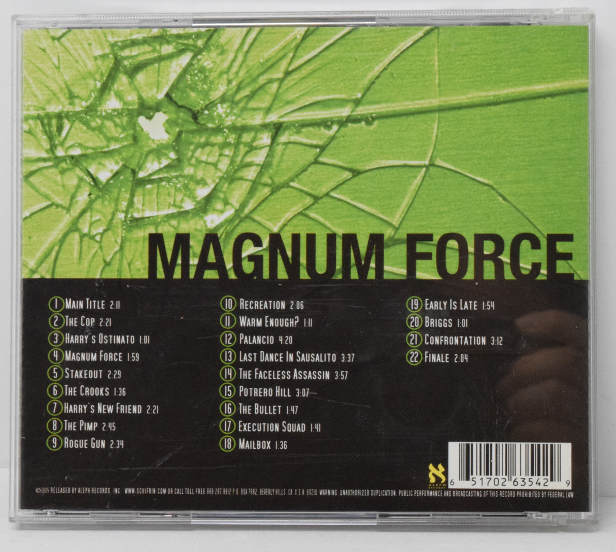 Magnum Force Soundtrack CD Lalo Schifrin Aleph