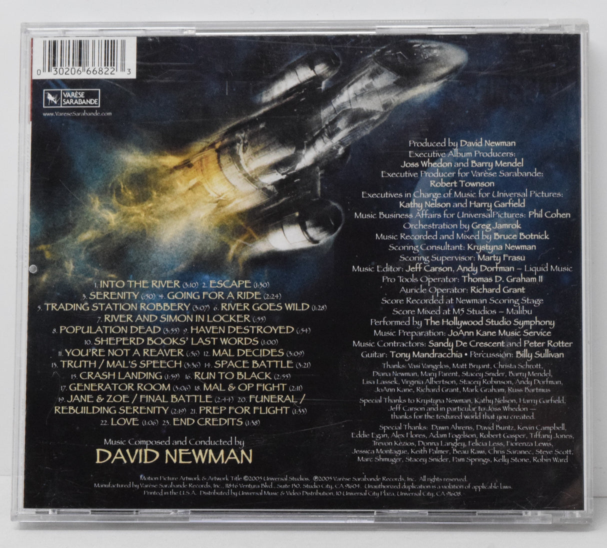 Serenity Soundtrack CD David Newman Varese
