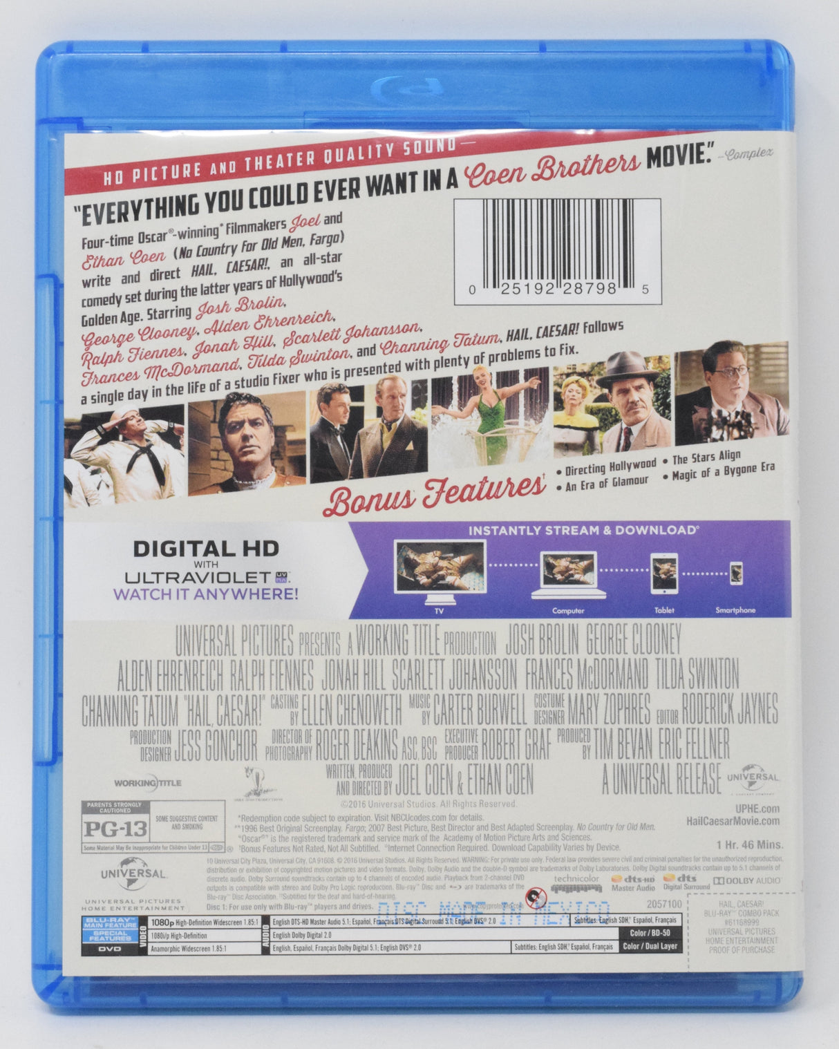 Hail, Caesar! DVD Blu-ray George Clooney
