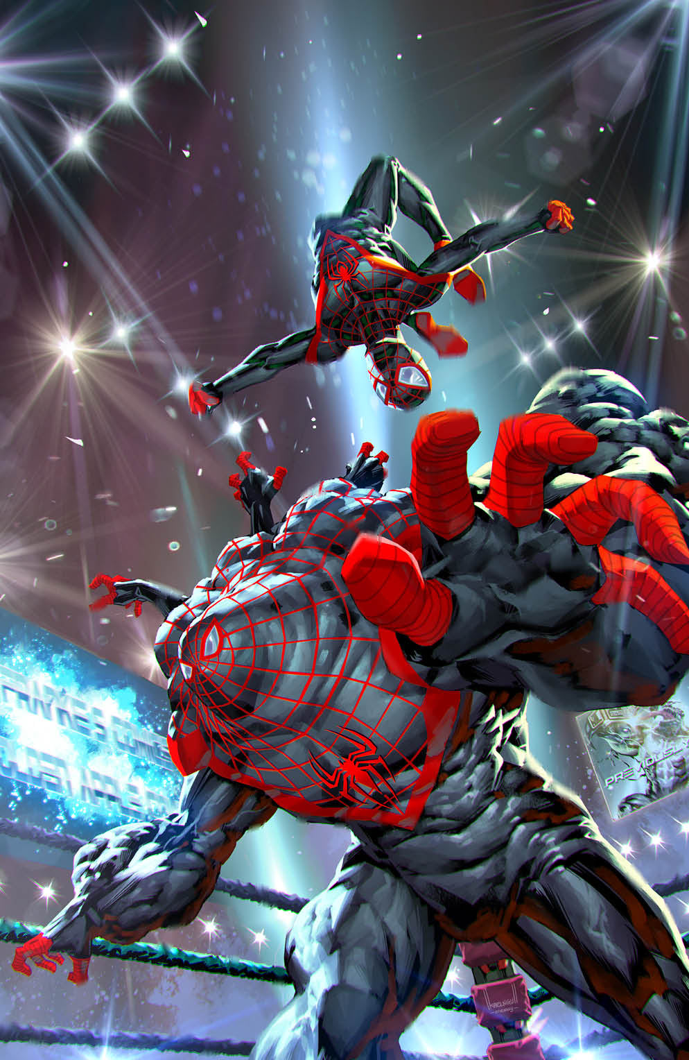 Miles Morales Spider-Man #25 Kael Ngu Wrestling Clone Virgin Variant WWE (05/05/2021) Marvel