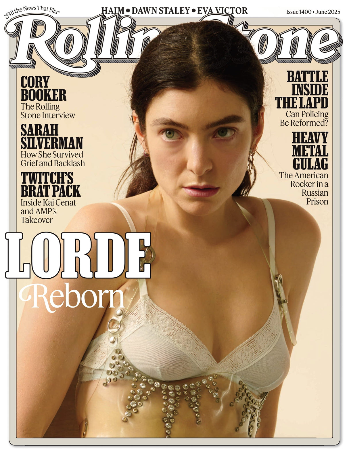 Rolling Stone - June 2025: Lorde Reborn, Her Stunning Comeback, Kai Cenat & AMP Takeover, Cory Booker’s Bold Vision, Sarah Silverman Opens Up, LAPD Under Fire, Heavy Metal Gulag & More!