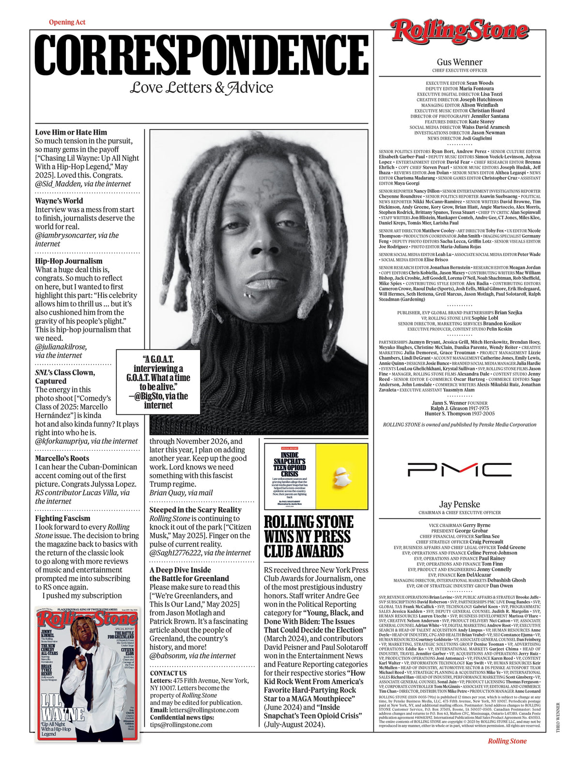 Rolling Stone - June 2025: Lorde Reborn, Her Stunning Comeback, Kai Cenat & AMP Takeover, Cory Booker’s Bold Vision, Sarah Silverman Opens Up, LAPD Under Fire, Heavy Metal Gulag & More!