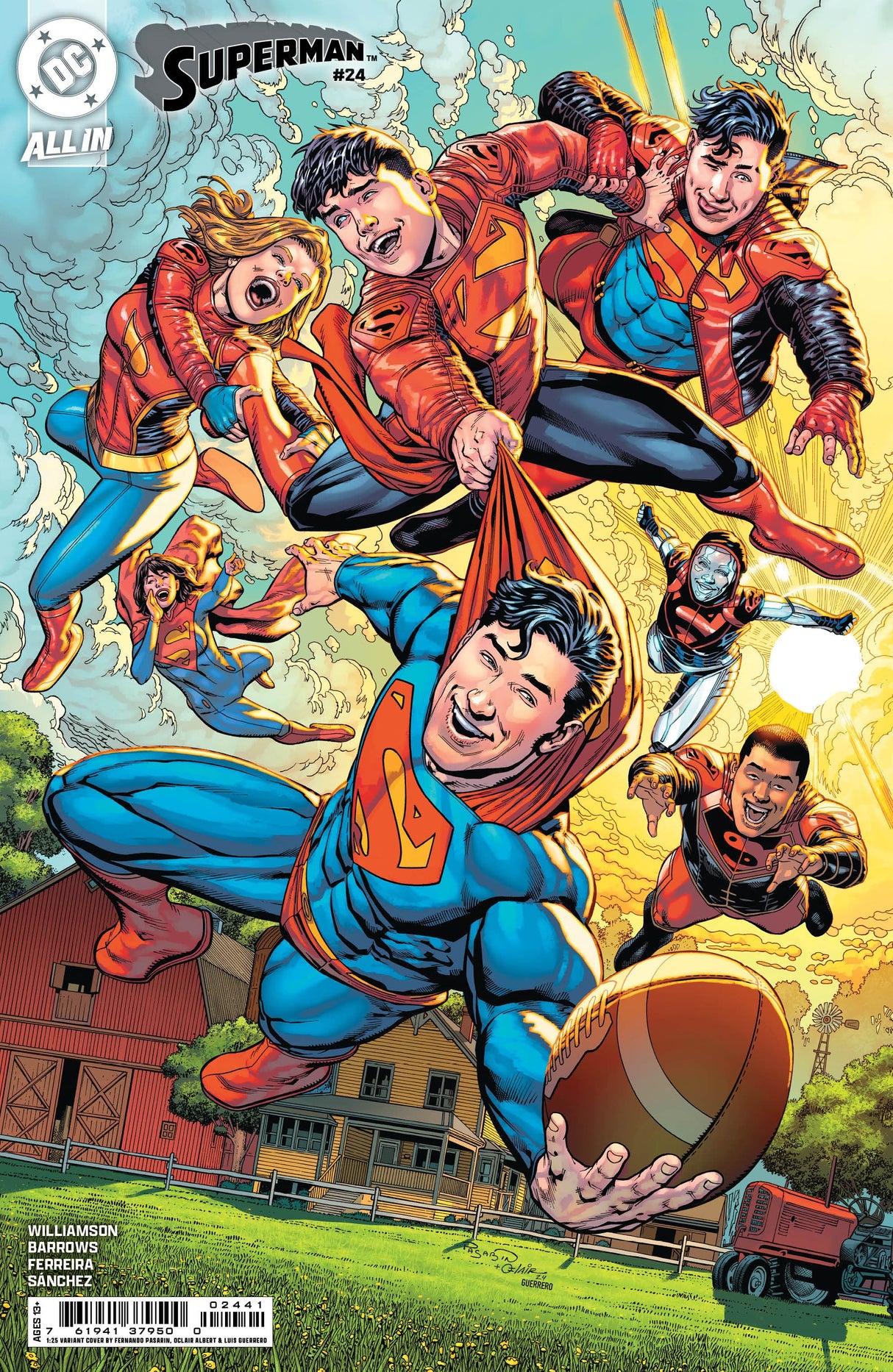 Superman #24 F 1:25 Fernando Pasarin Variant Football (03/26/2025) Dc