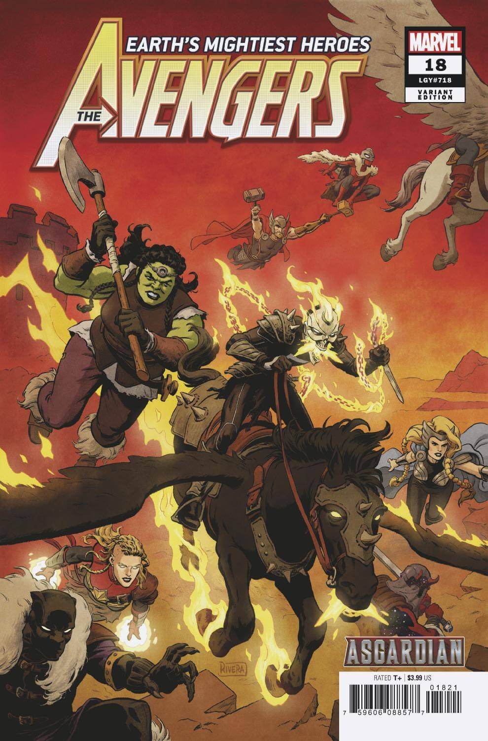 AVENGERS #18 B Paulo RIVERA ASGARDIAN Variant (04/24/2019) MARVEL
