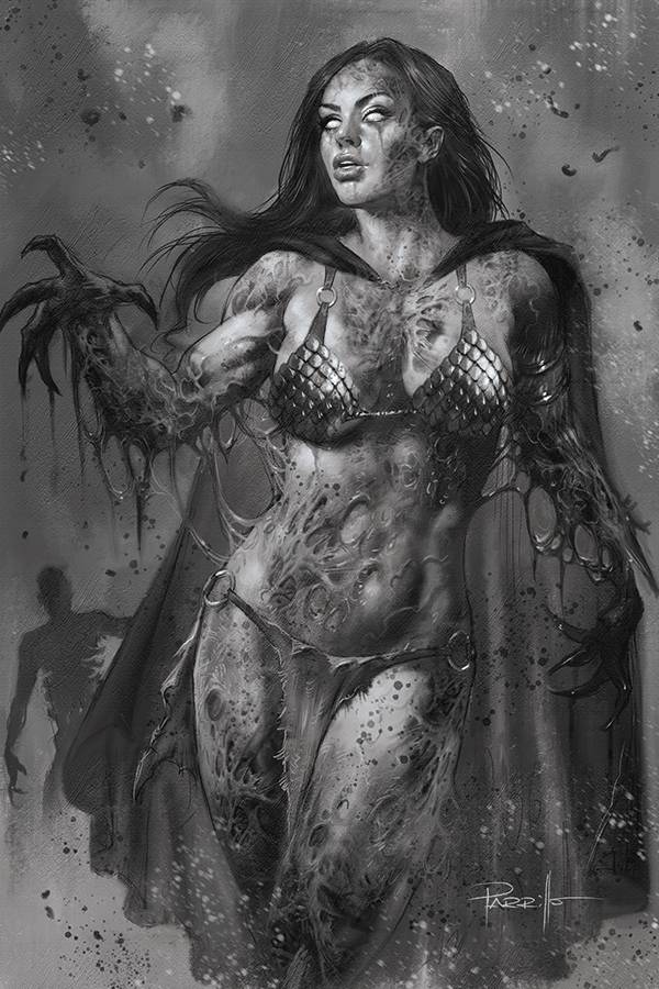 Die!Namite #1 1:25 Lucio Parrillo Living Dead Greyscale Virgin FOC Variant (10/14/2020) Dynamite
