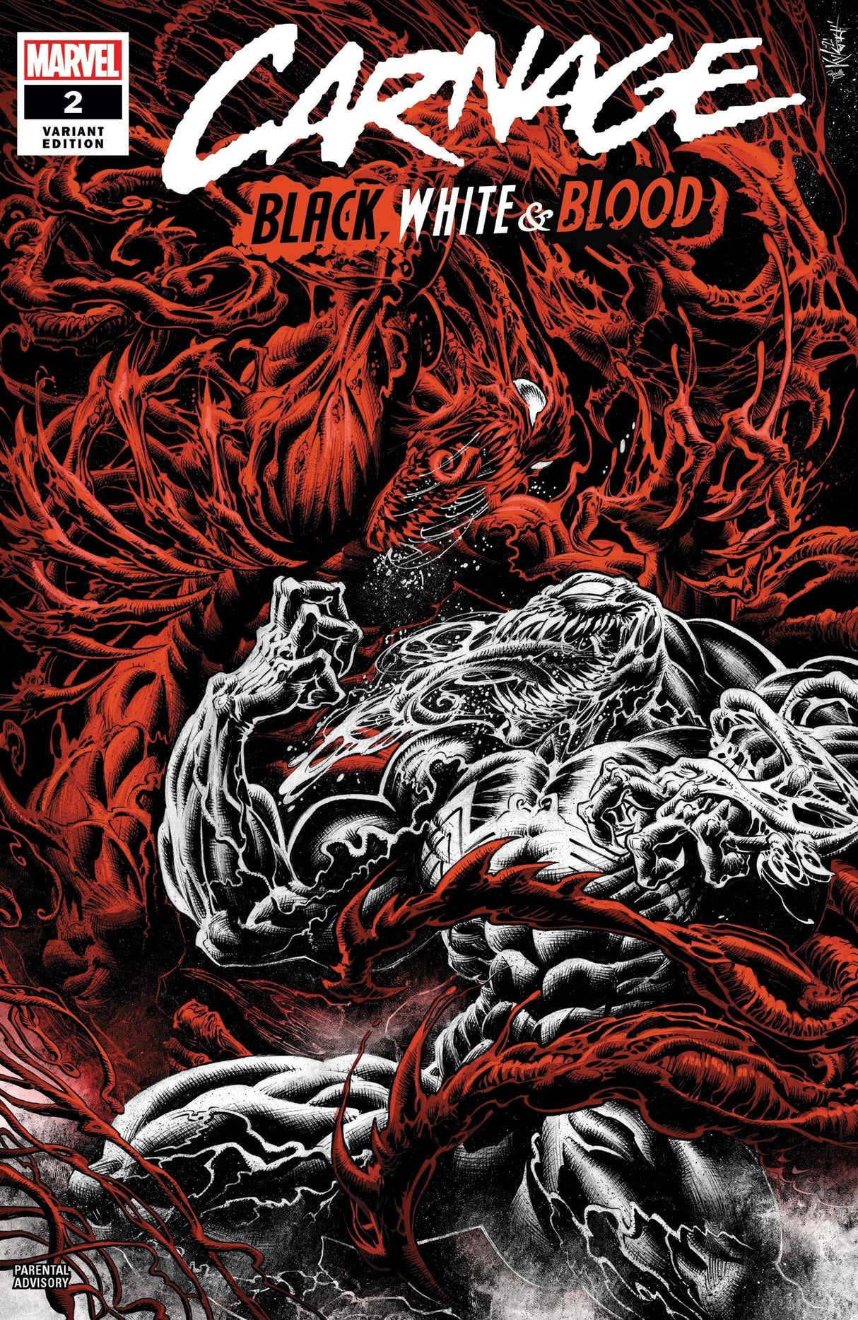 Carnage Black White And Blood #2 B (Of 4) Kyle Hotz Variant (04/21/2021) Marvel