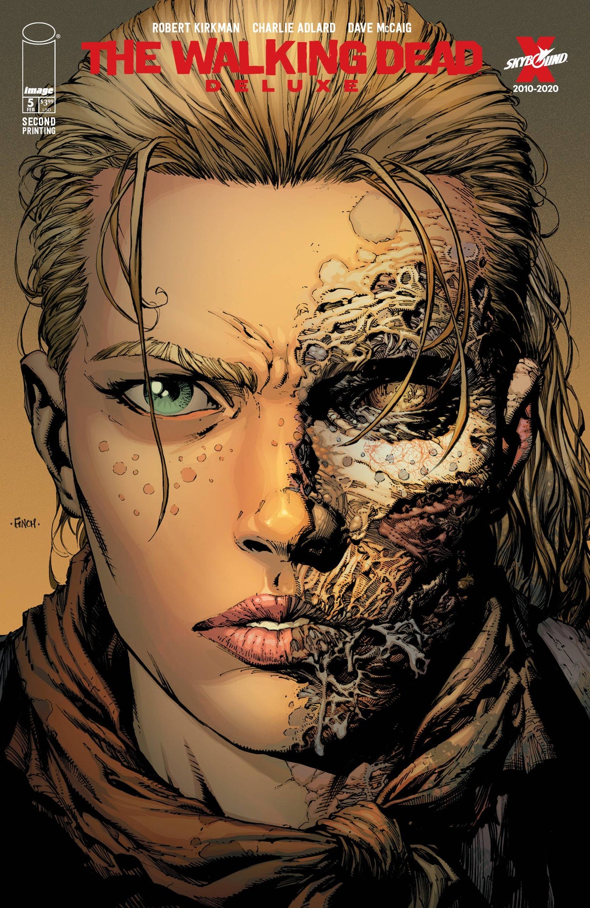 Walking Dead Dlx #5 2nd Print David Finch Headshot Variant (Mr) (02/24/2021) Image