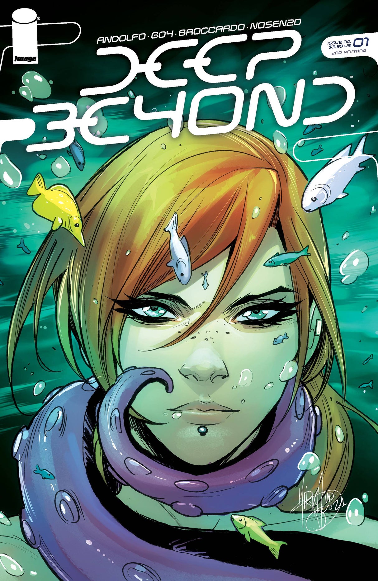 Deep Beyond #1 (Of 12) 2nd Print Andrea Broccardo Tentacle (03/10/2021) Image