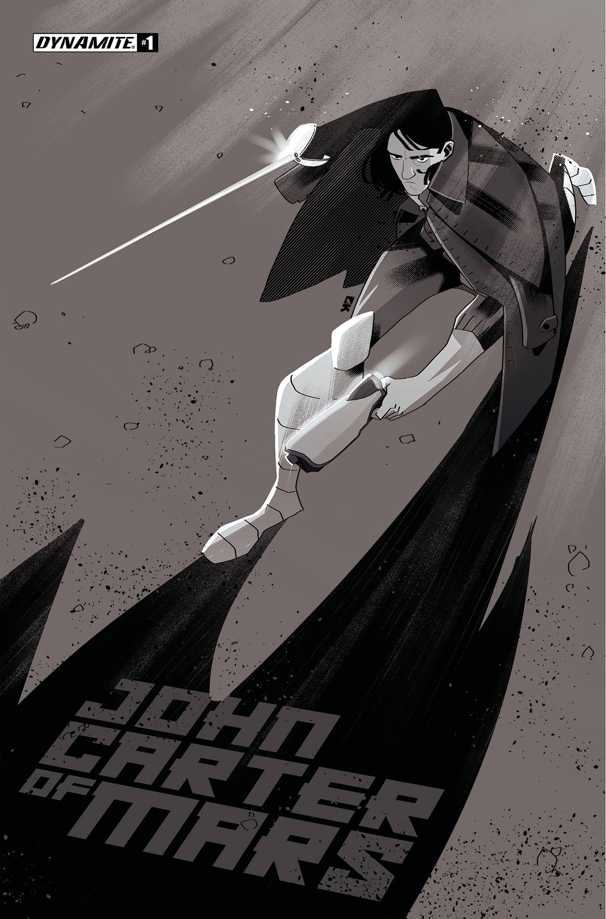 John Carter Of Mars #1 G 1:10 George Kamadais B&W Variant (04/20/2022) Dynamite