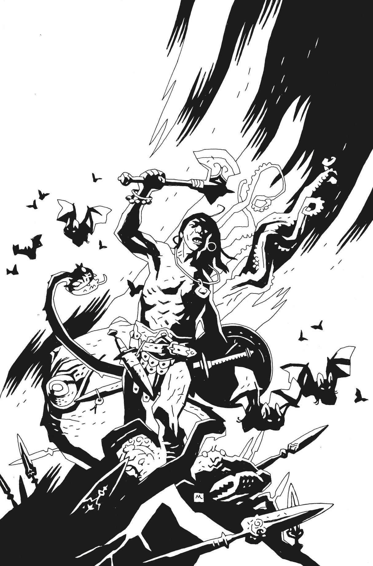 Conan Barbarian #1 L 1:50 Mike Mignola Virgin B&W Variant (07/26/2023) Titan