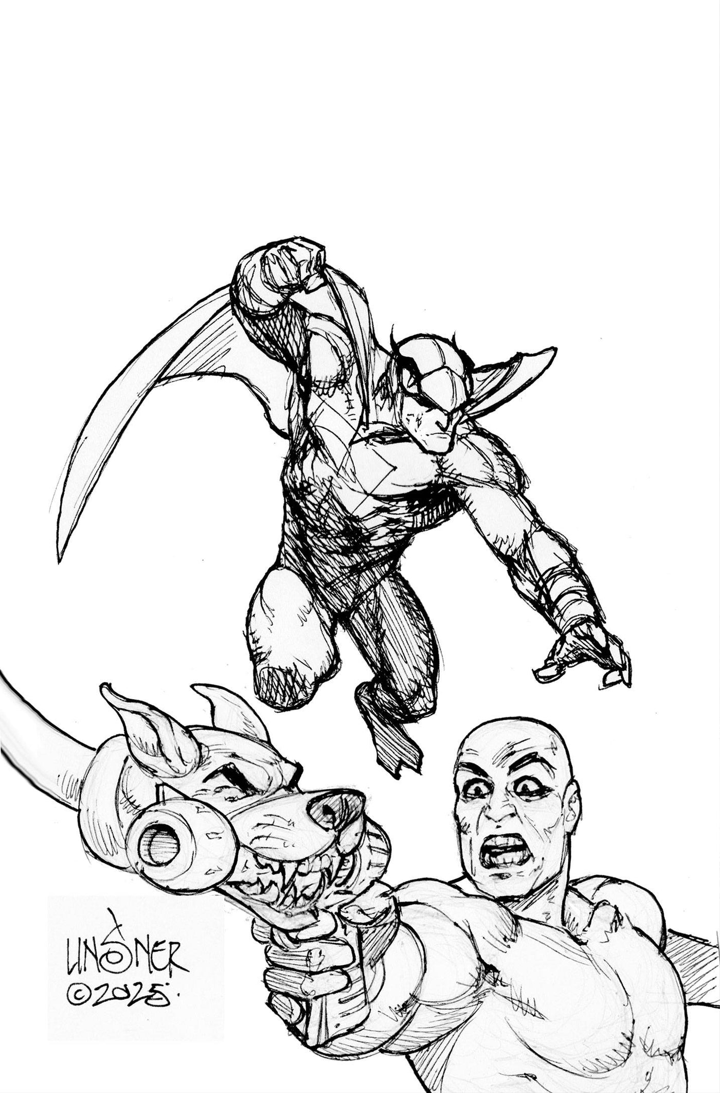 The Blue Falcon & Dynomutt #1 N 1:15 Lineart Virgin (09/10/2025) Dynamite