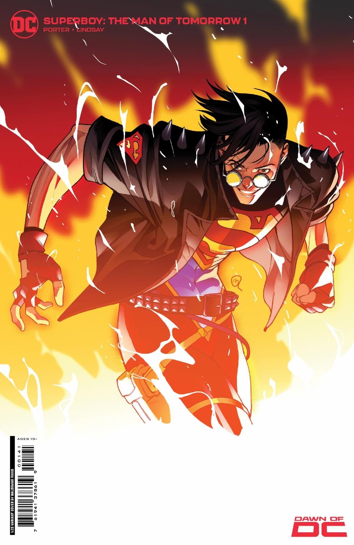 Superboy The Man Of Tomorrow #1 (Of 6) E 1:25 Baldemar Rivas Card Stock Variant (04/18/2023) Dc