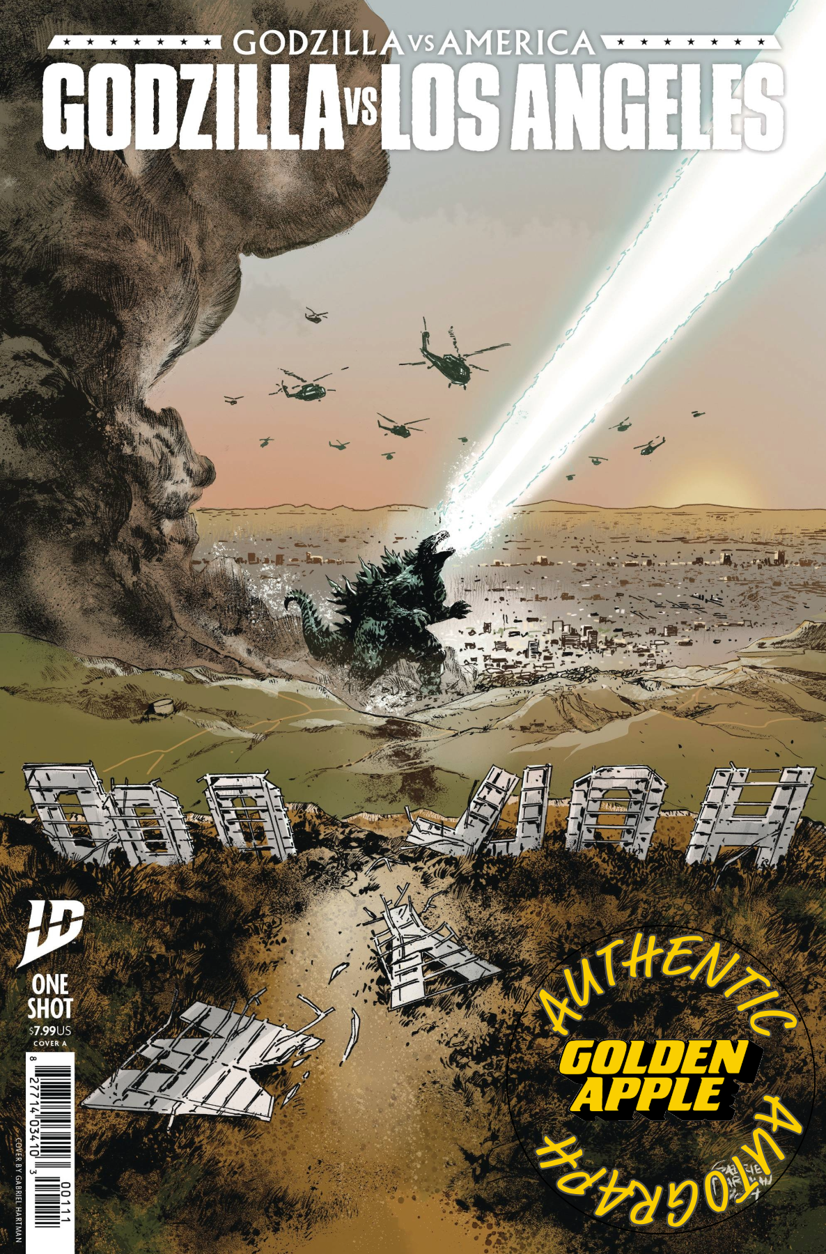 Godzilla Vs America Los Angeles A Gabriel Hardman SIGNED Jordan Morris (04/30/2025) Idw