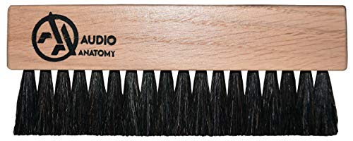 OAK WOOD BRUSH NATURAL WITH ANTISTATIC GOAT AND NYLON FIBER - DELUXE (DRY & WET CLEANING) (Vinyl Accessories)
