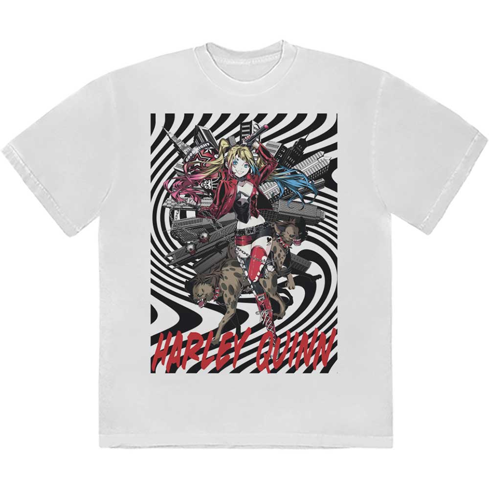 Camiseta de DC Comics con la espiral de Harley Quinn