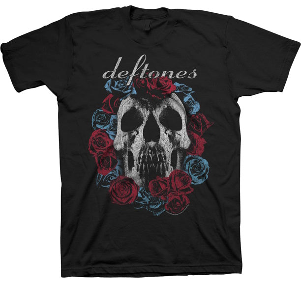 Deftones Skull & Roses Mens T-shirt Official