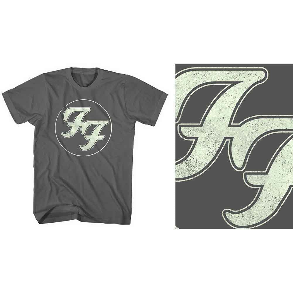 Camiseta con el logotipo de Foo Fighters en dorado