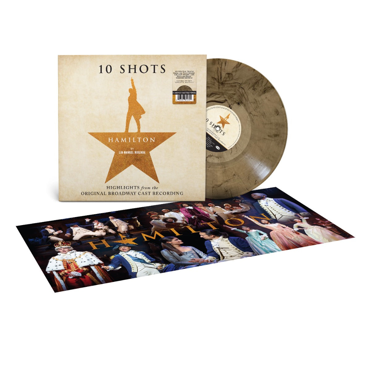 Hamilton: 10 Shots (Highlights From The Original Broadway Cast Recording) (Cabinet Battle Vinyl Tan Smoke Vinyl) (Vinyl)
