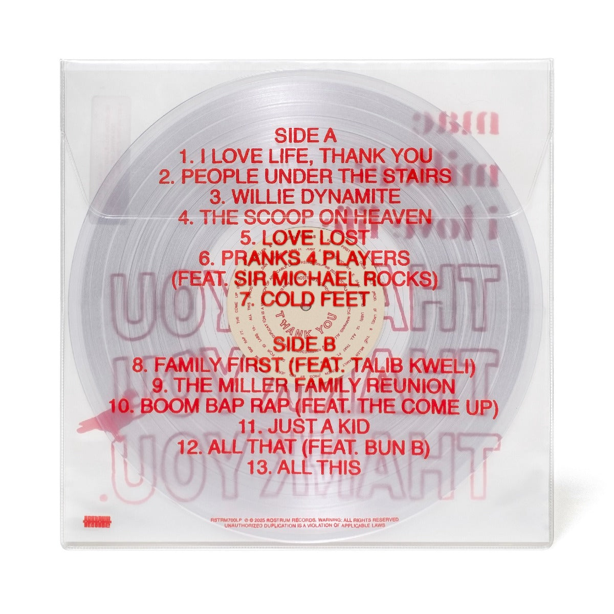 I Love Life, Thank You (Clear Vinyl) (Vinyl)