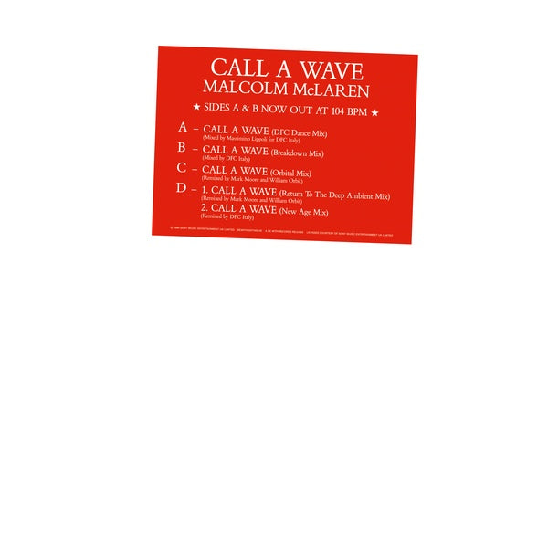 Call A Wave Remixes (Vinyl) - Apocalypse Vinyl