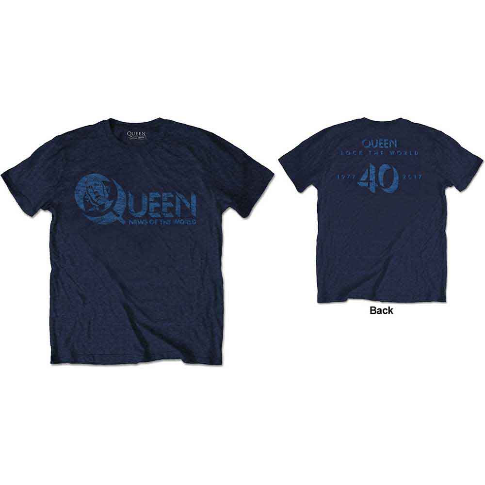 Camiseta con el logotipo vintage del 40.° aniversario de Queen News of the World
