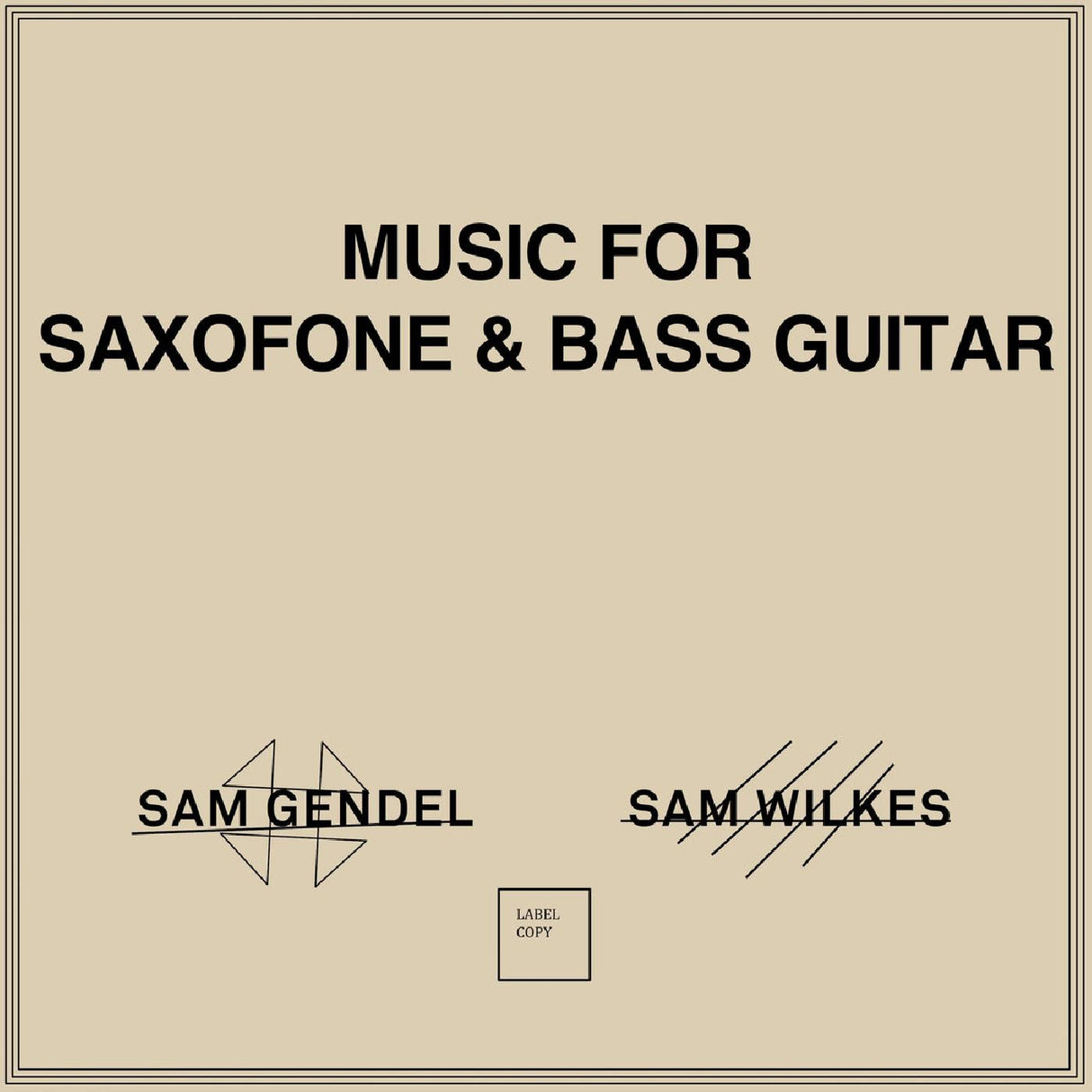Music for Saxofone & Bass Guitar (Vinyl) - Apocalypse Vinyl